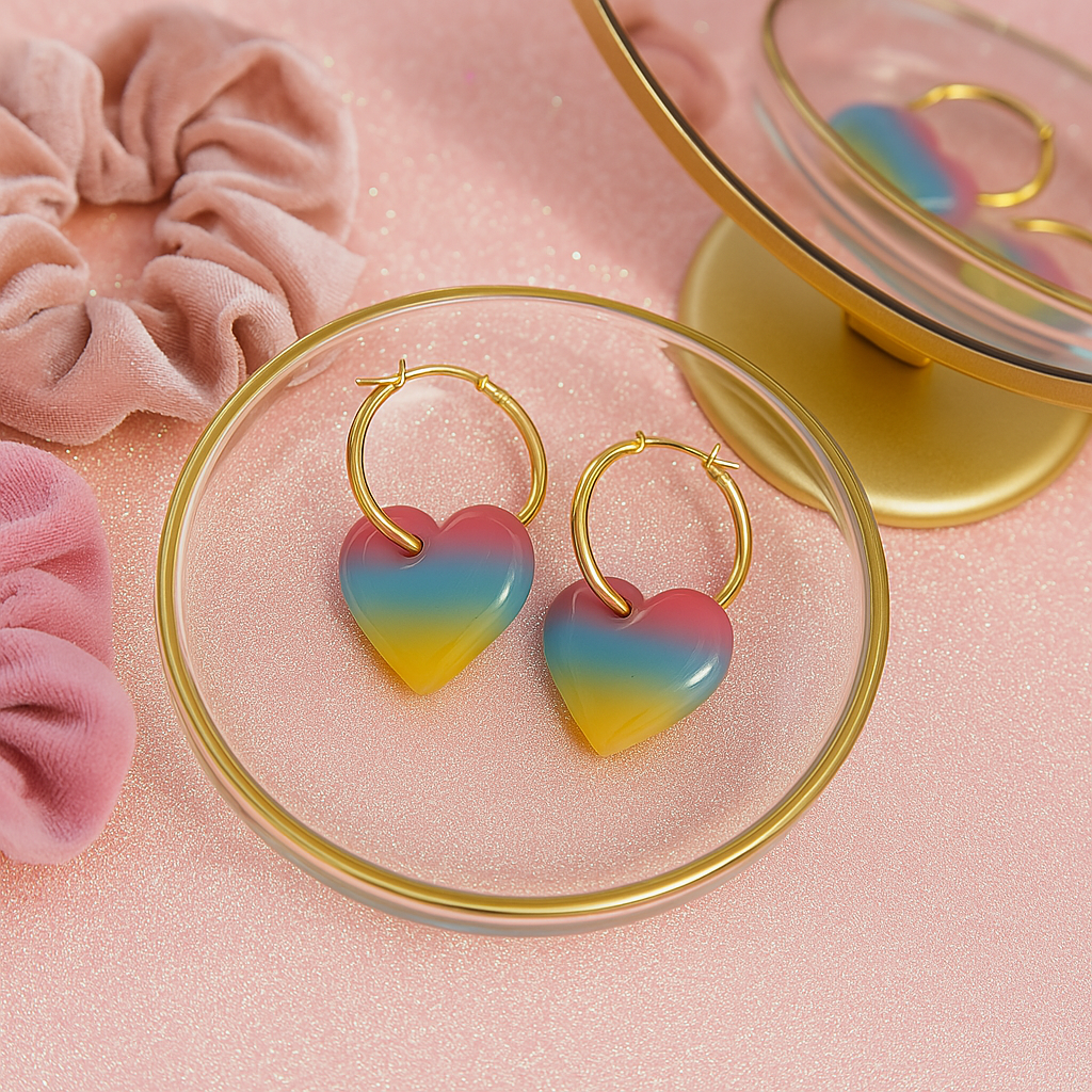 Boucles d'oreilles en résine