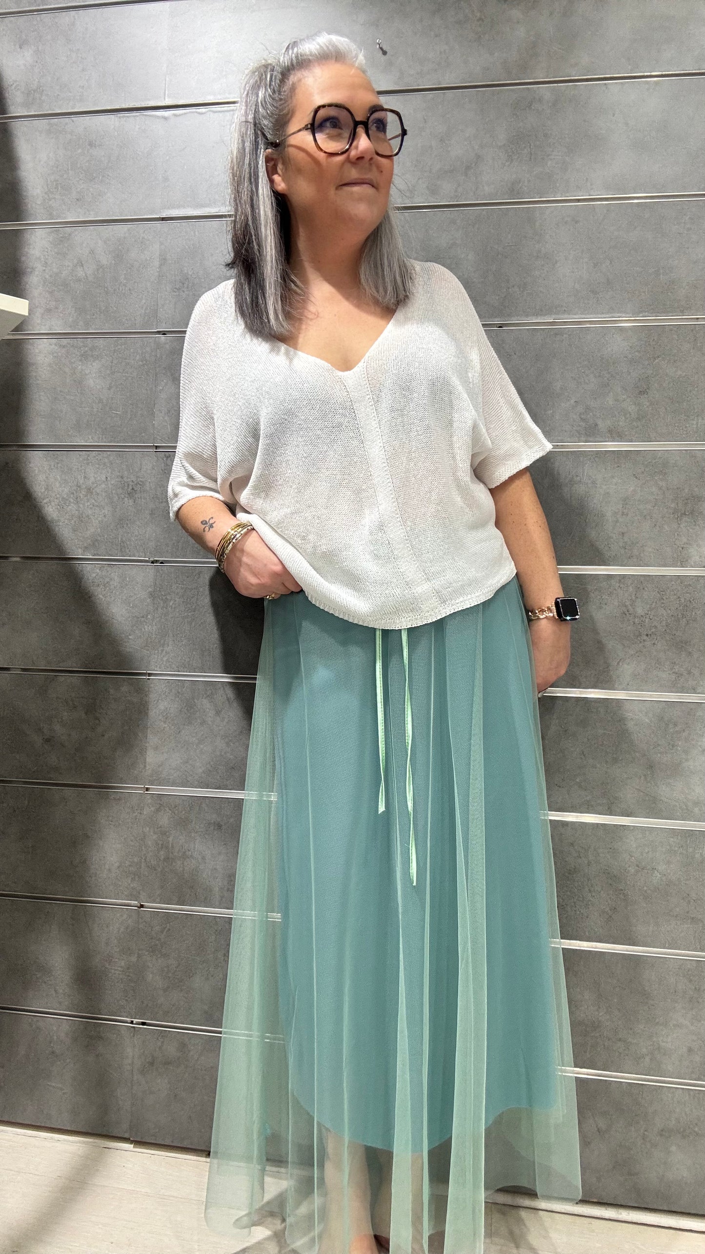 Jupe en tulle doublée – Élégance et légèreté