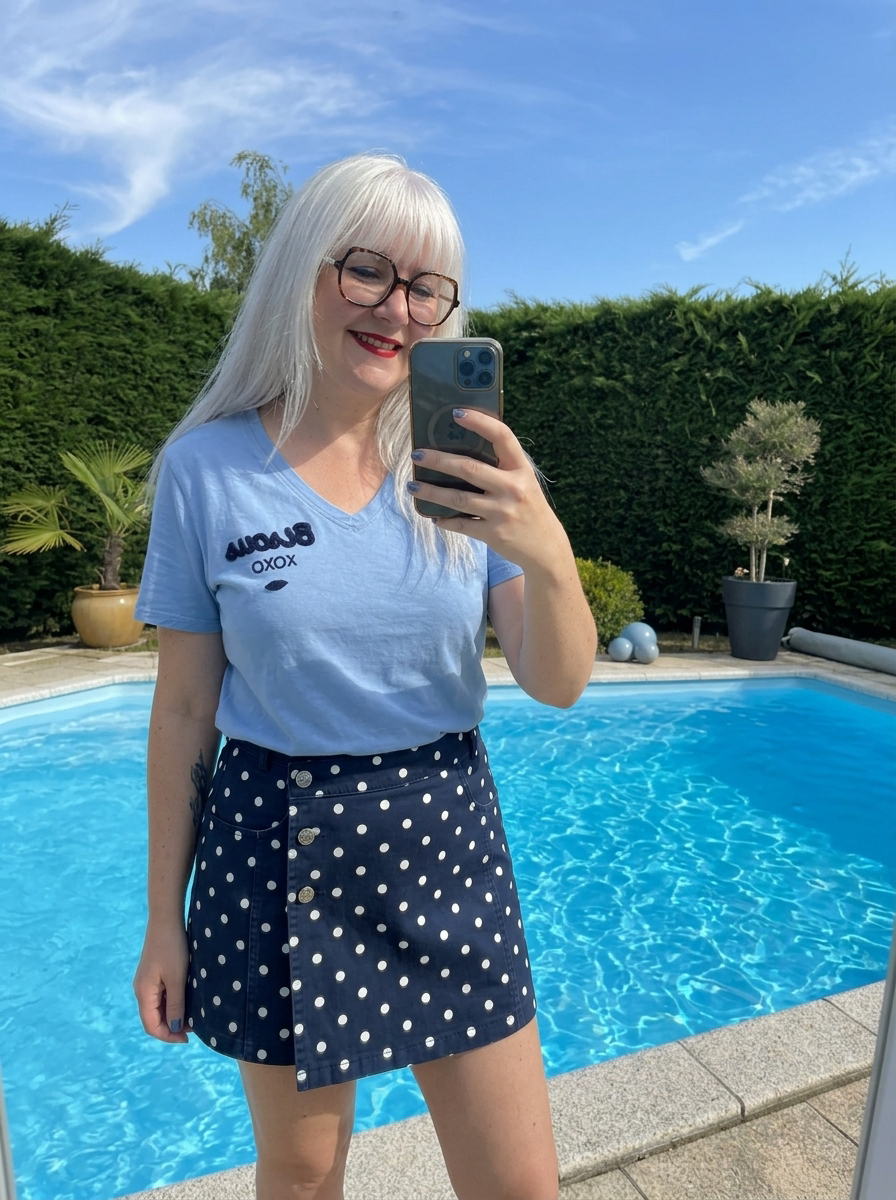 Jupe short tendance à pois tendance ts tendance