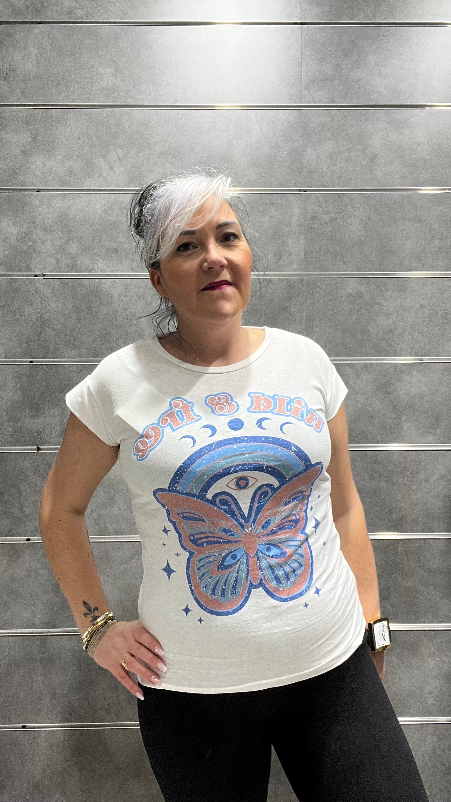 tee-shirt ceinture paillon paillettes