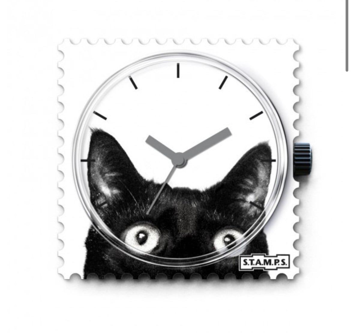 Cadran de montre, Stamps, montre chat, chat noir , tete de chat