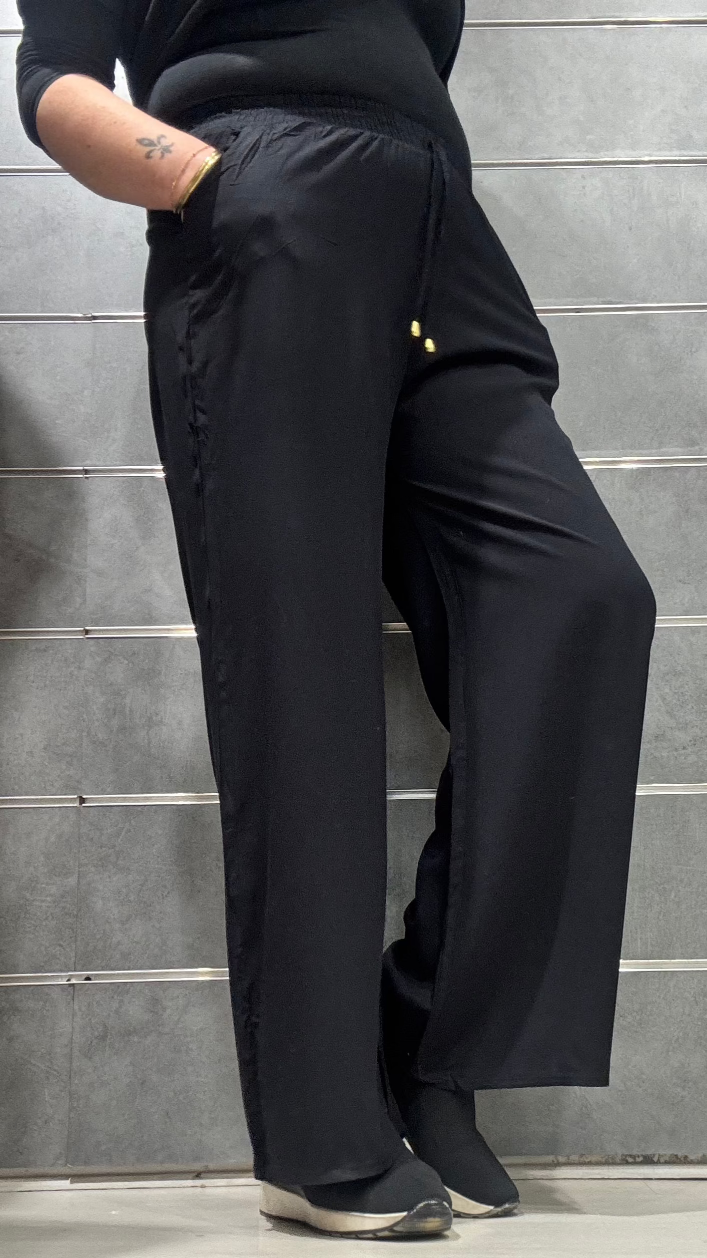 pantalon taille élastique femme