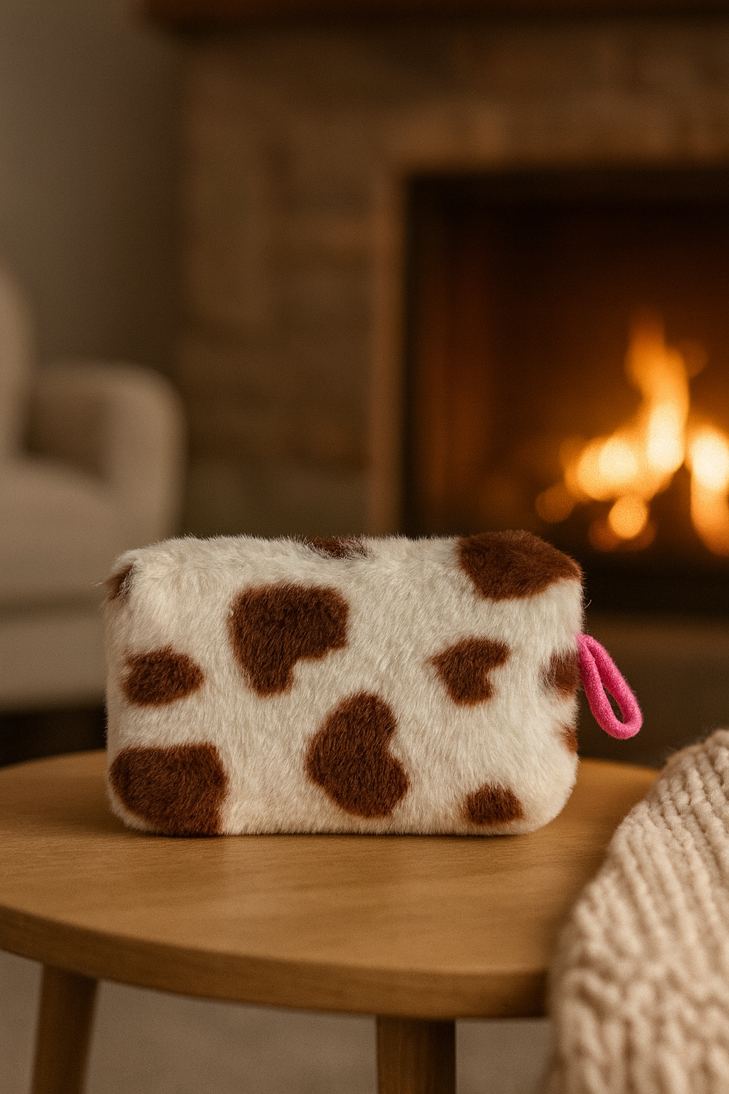 pochette de sac en fausse fourrure