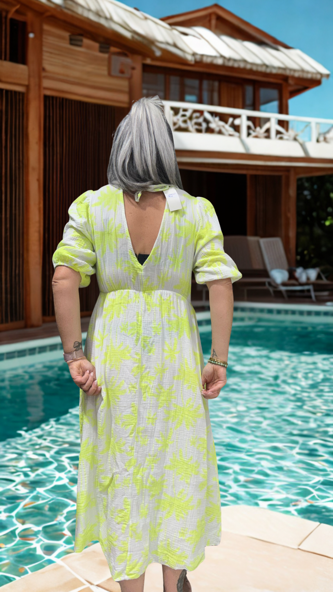 robe tropicale femme