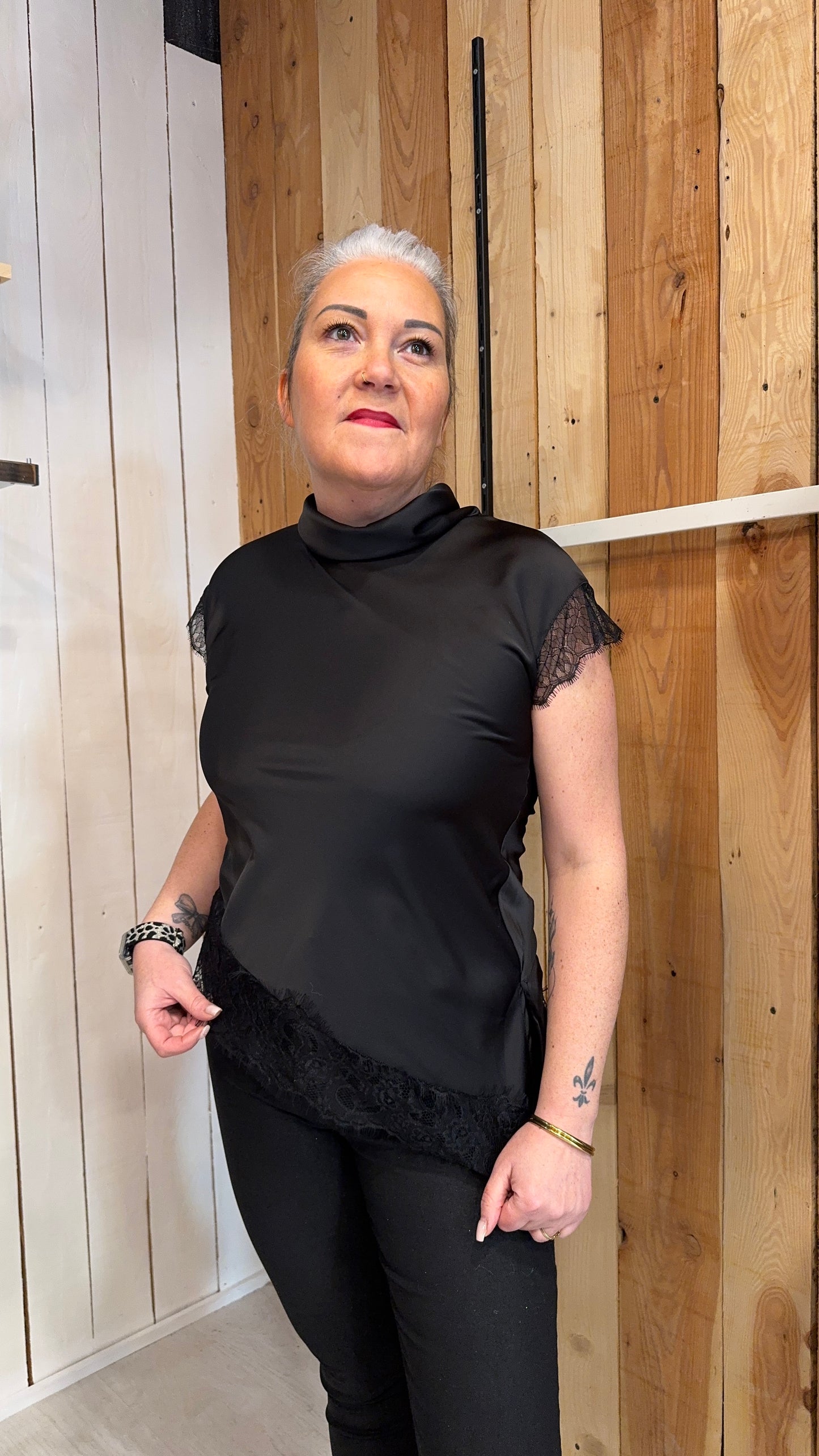 top dentelle déstructuré mode