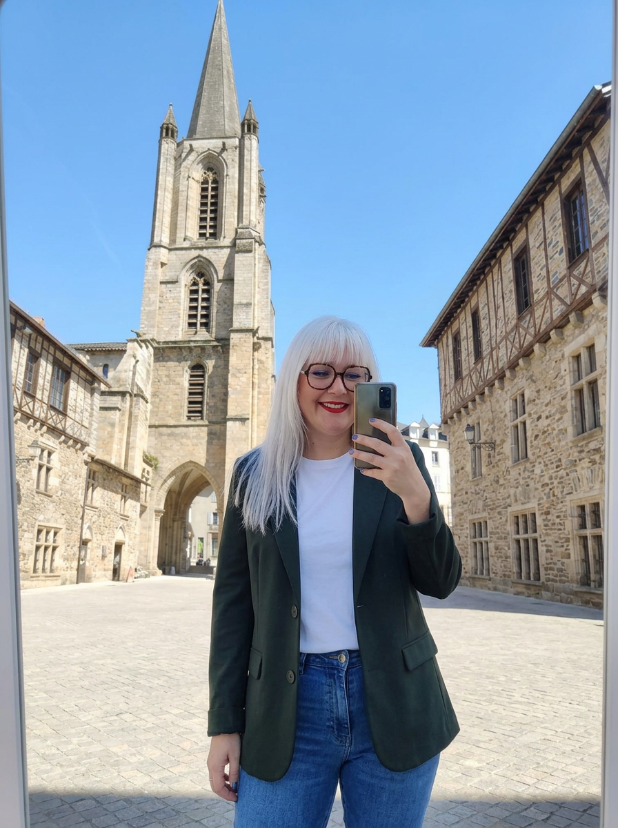 Veste mi saison chic vert bouteille 