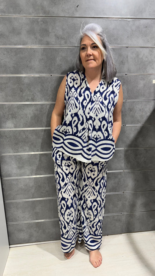 ensemble blouse et pantalon lin
