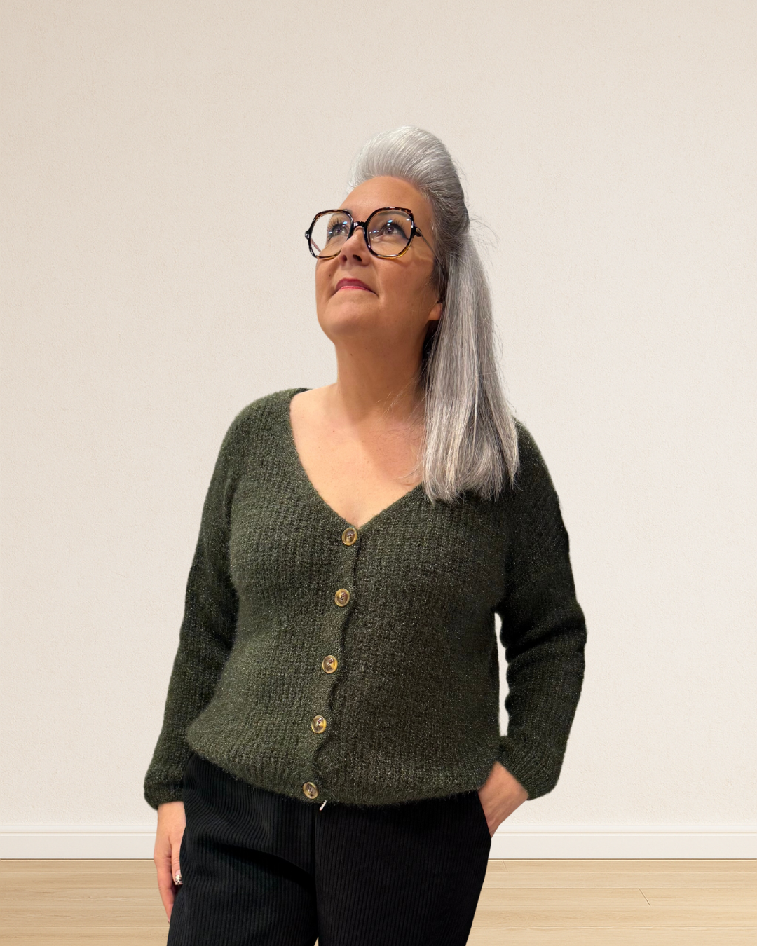 gilet col V brillant confortable Italie 