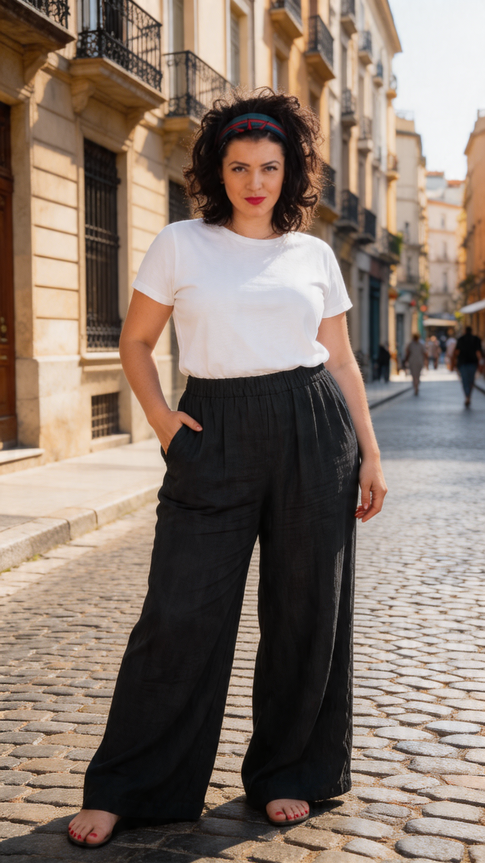 pantalon été fluide grande taille 50