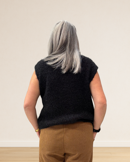 pull sans manches brillant tendance