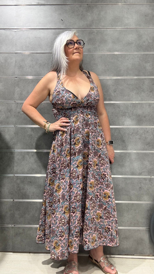 robe soie smockée été