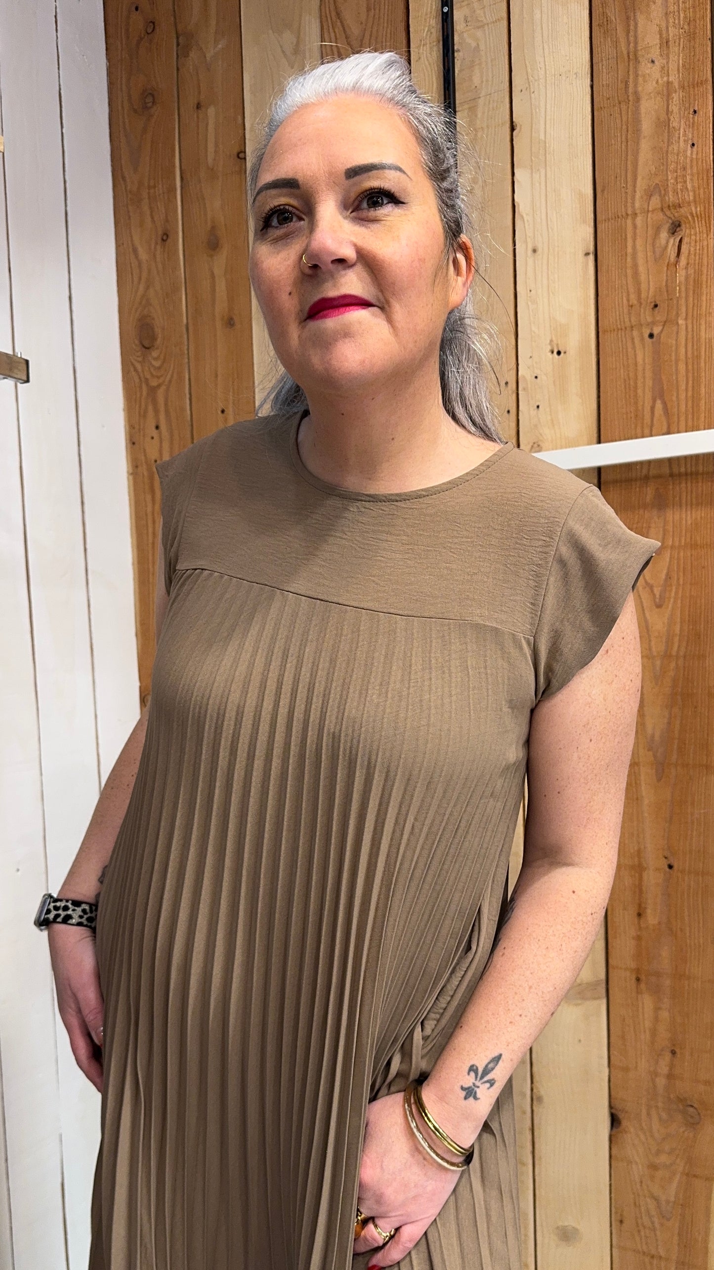 robe longue plissée femme curvy