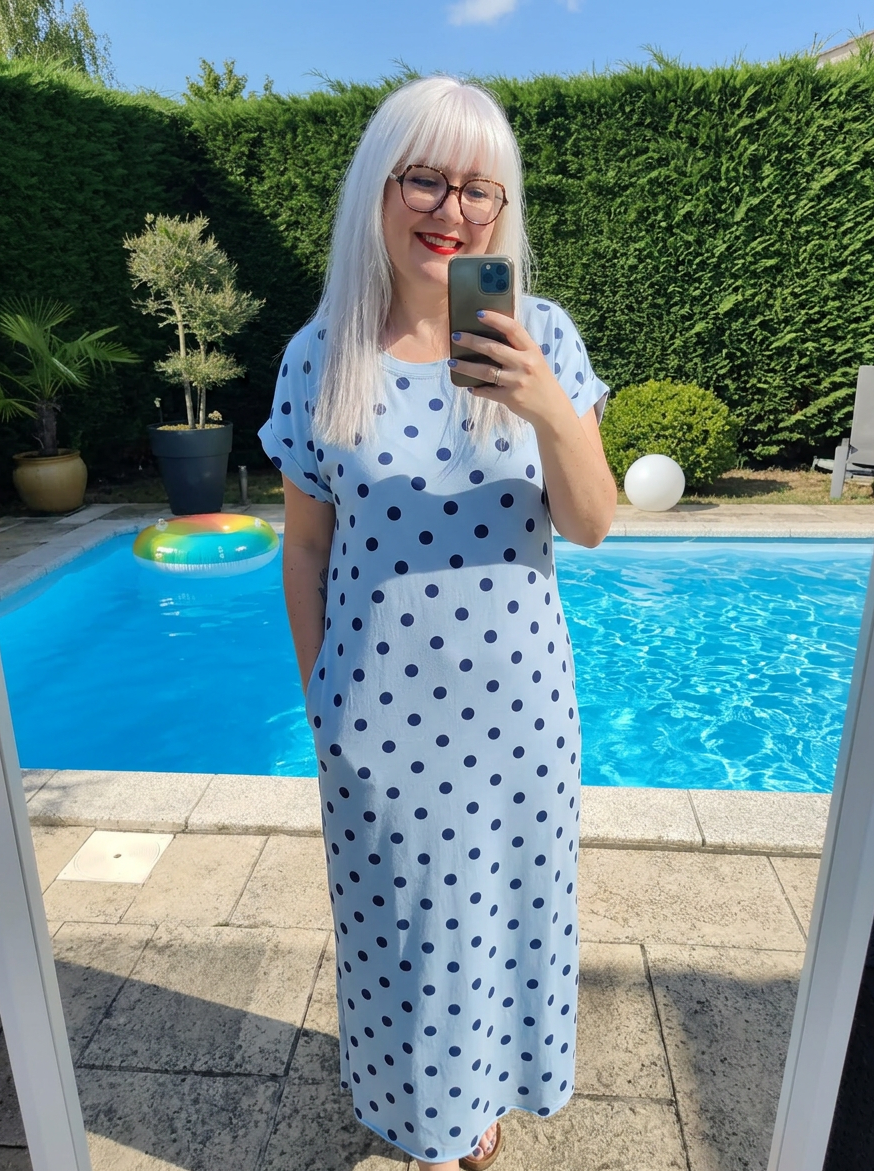 tendance femme, robe grande taille confortable, robe féminine été, mode femme été, boutique femme Tulle, Madame Rêve Tulle, robe légère femme, robe bohème chic femme, robe facile à porter.