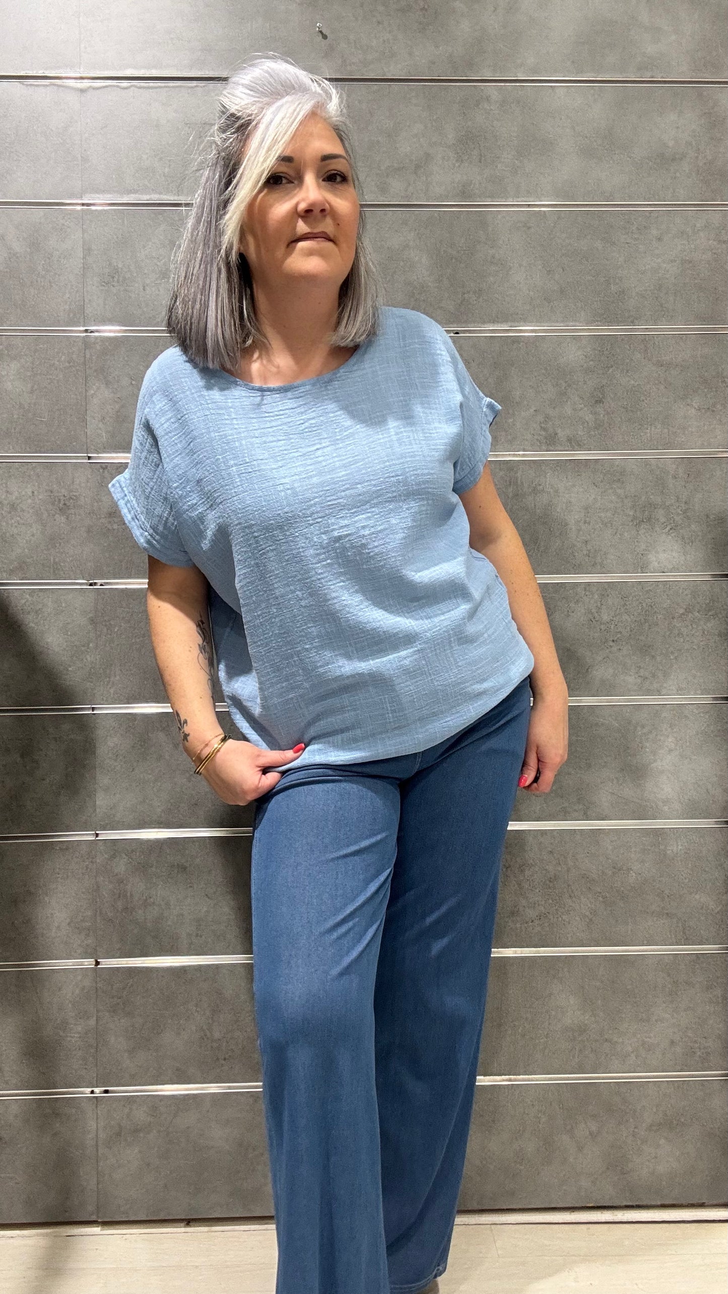 tee-shirt gaze de coton femme