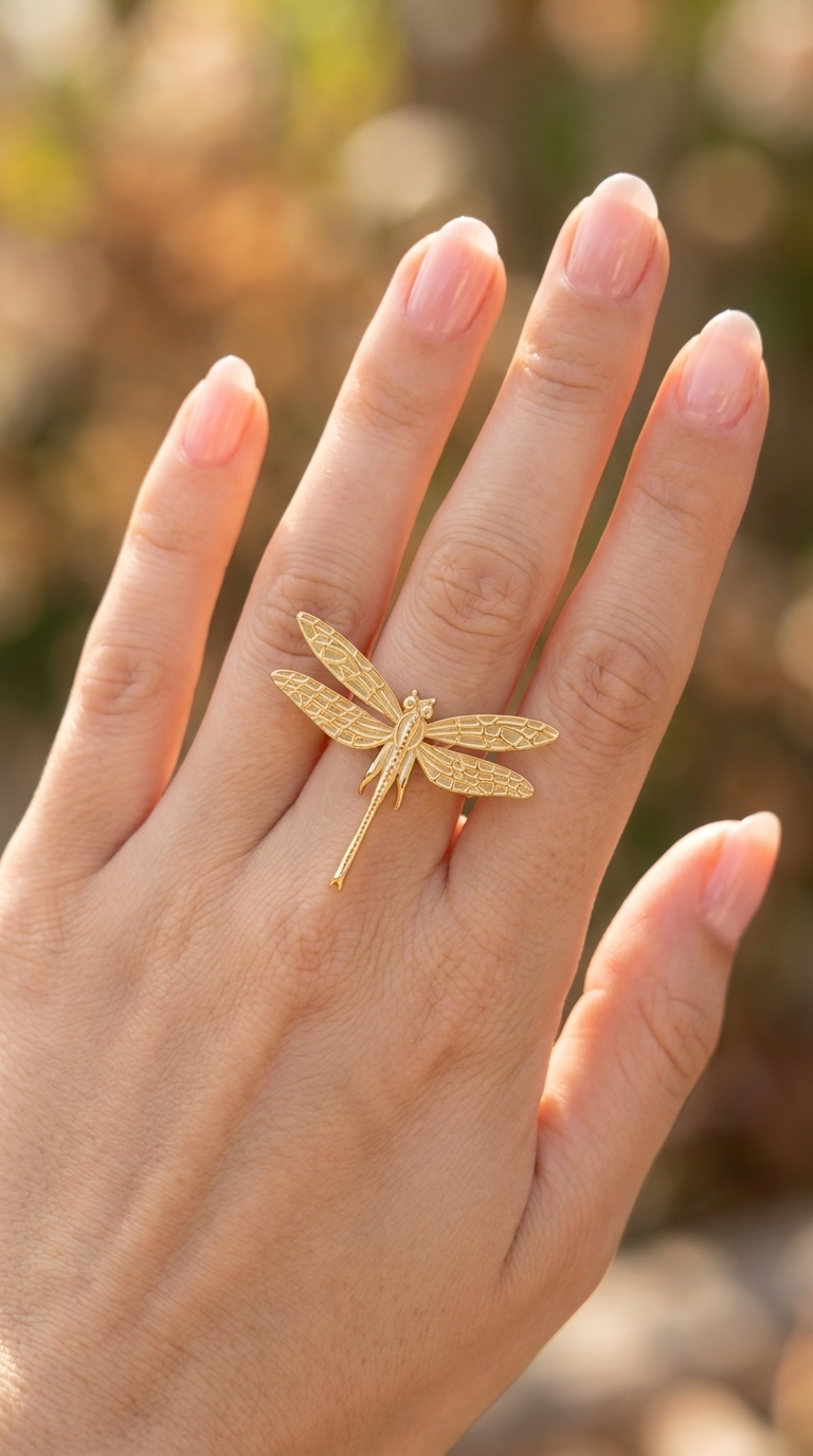 bague réglable femme
libellule doré
