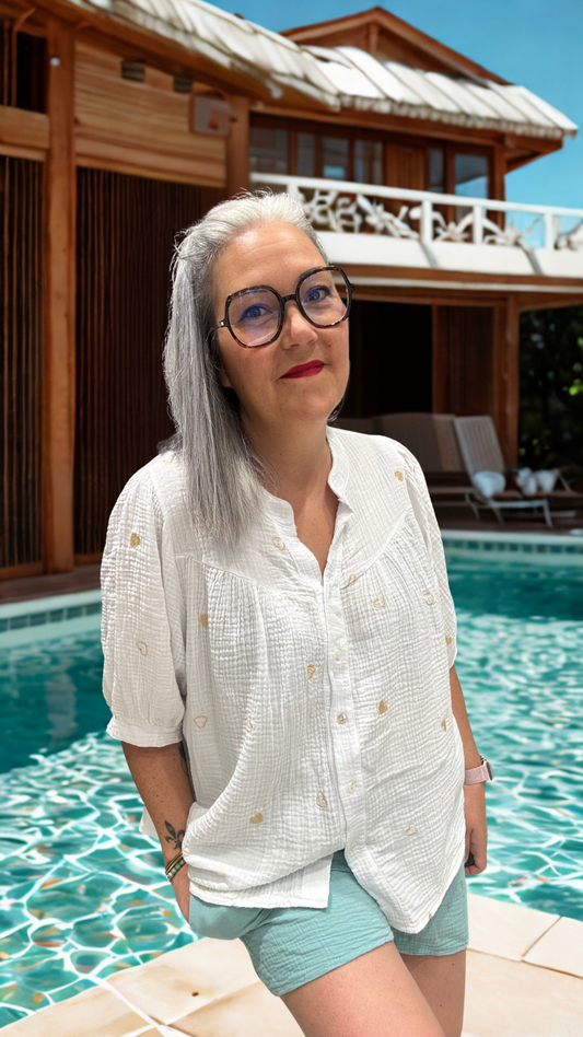 blouse gaze de coton femme

