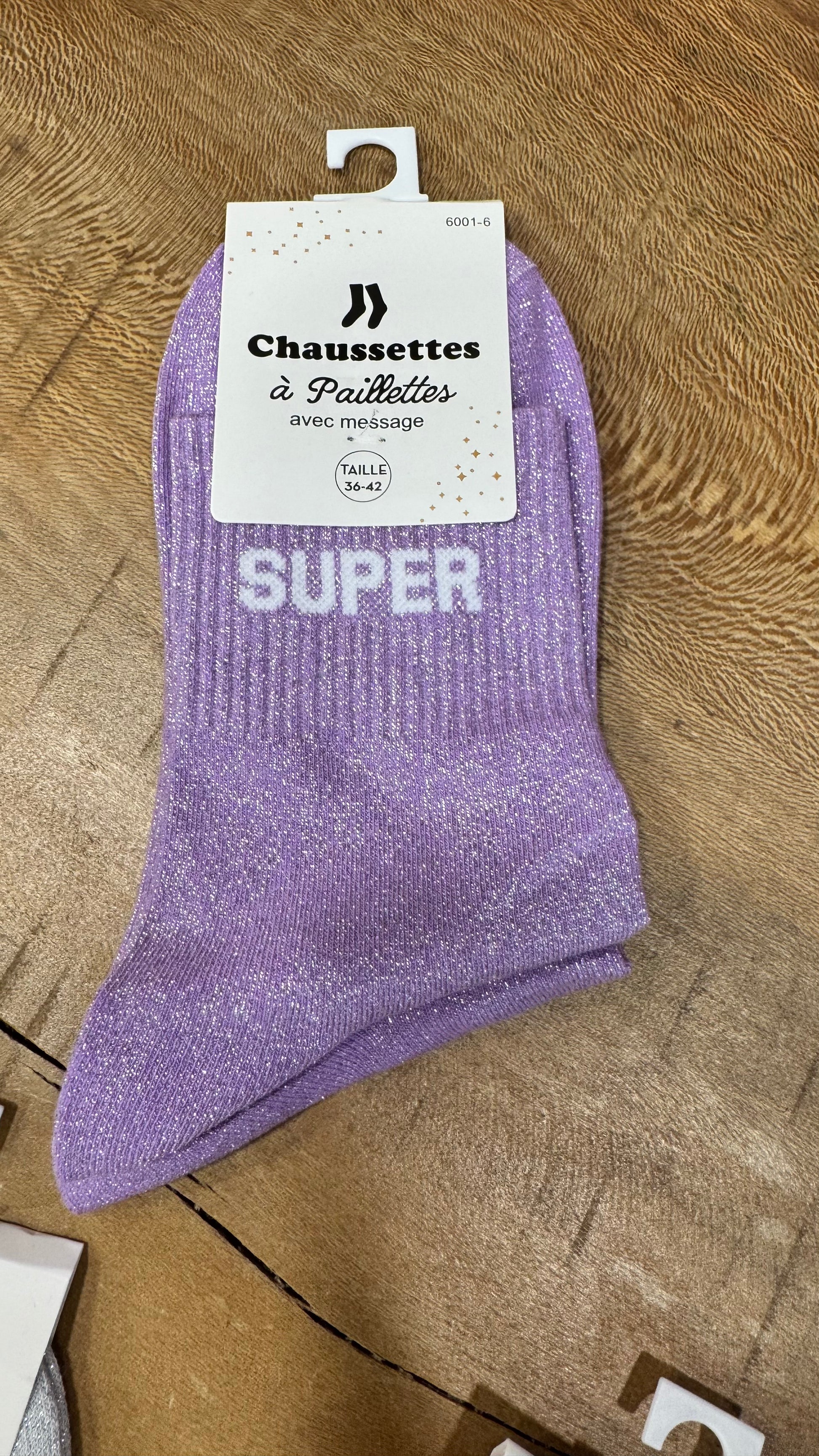 chaussettes fun femme message
