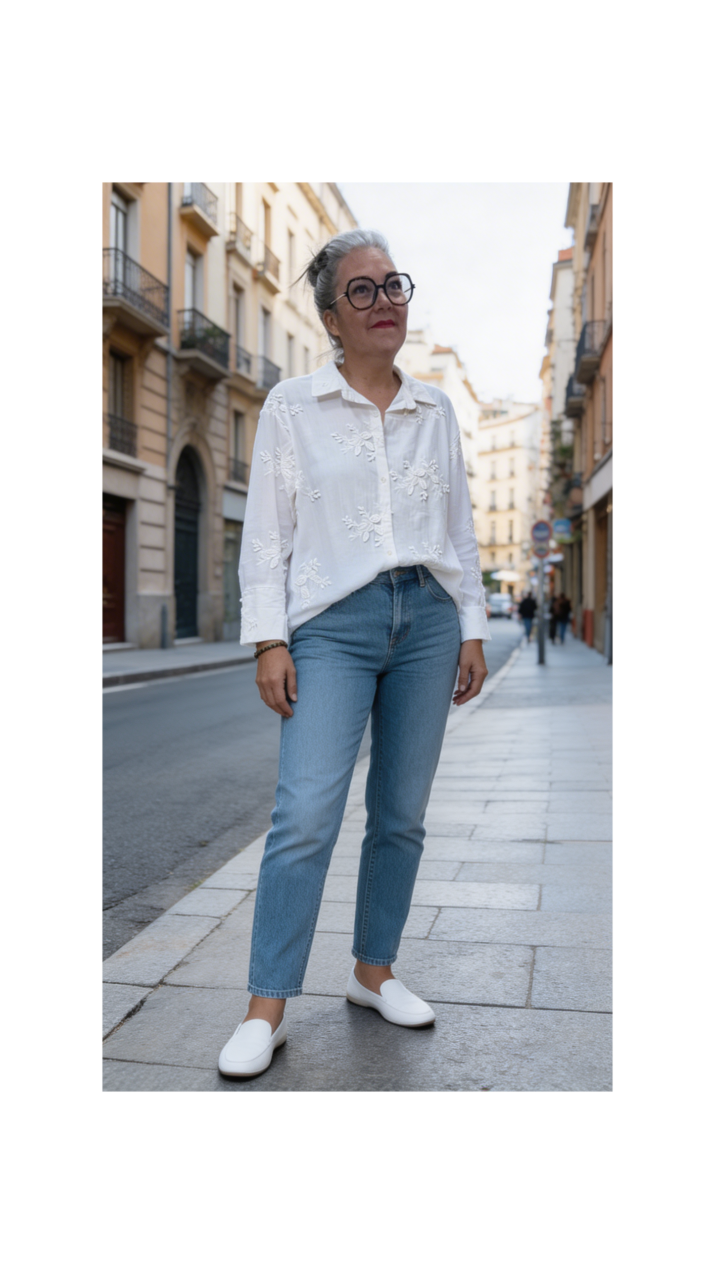 Chemise broderie relief  blanche technique jusqu’au 42