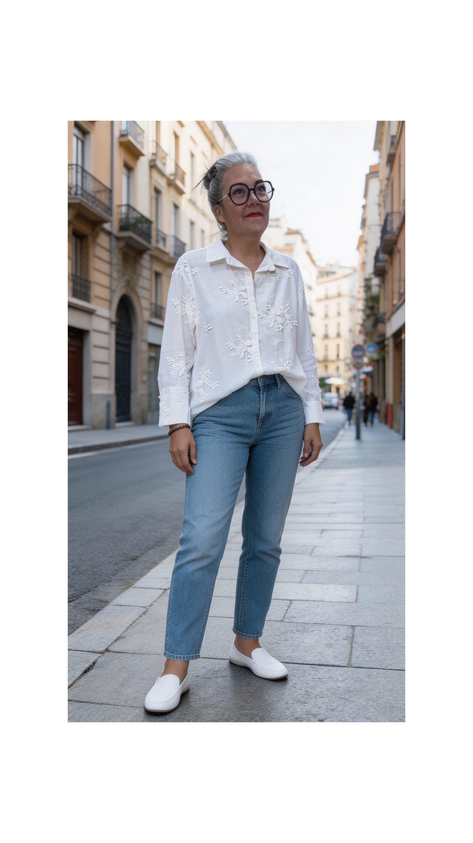 Chemise broderie relief  blanche technique jusqu’au 42