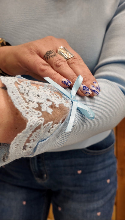 manches dentelle et noeud femme mimi canon 