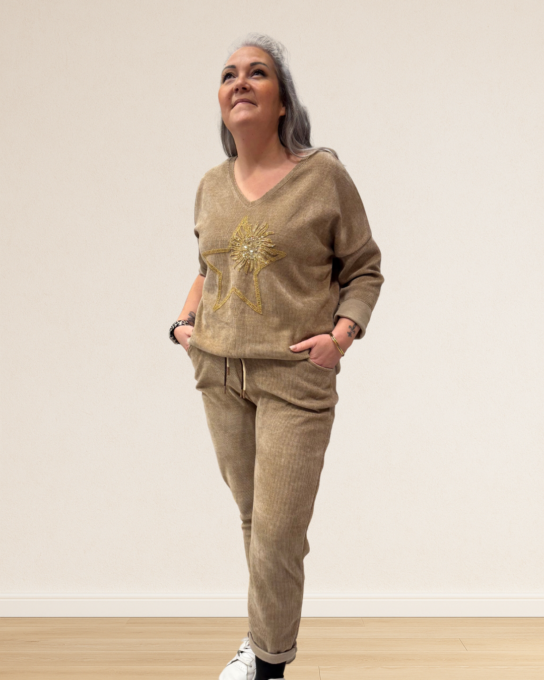 pantalon velours femme confortable