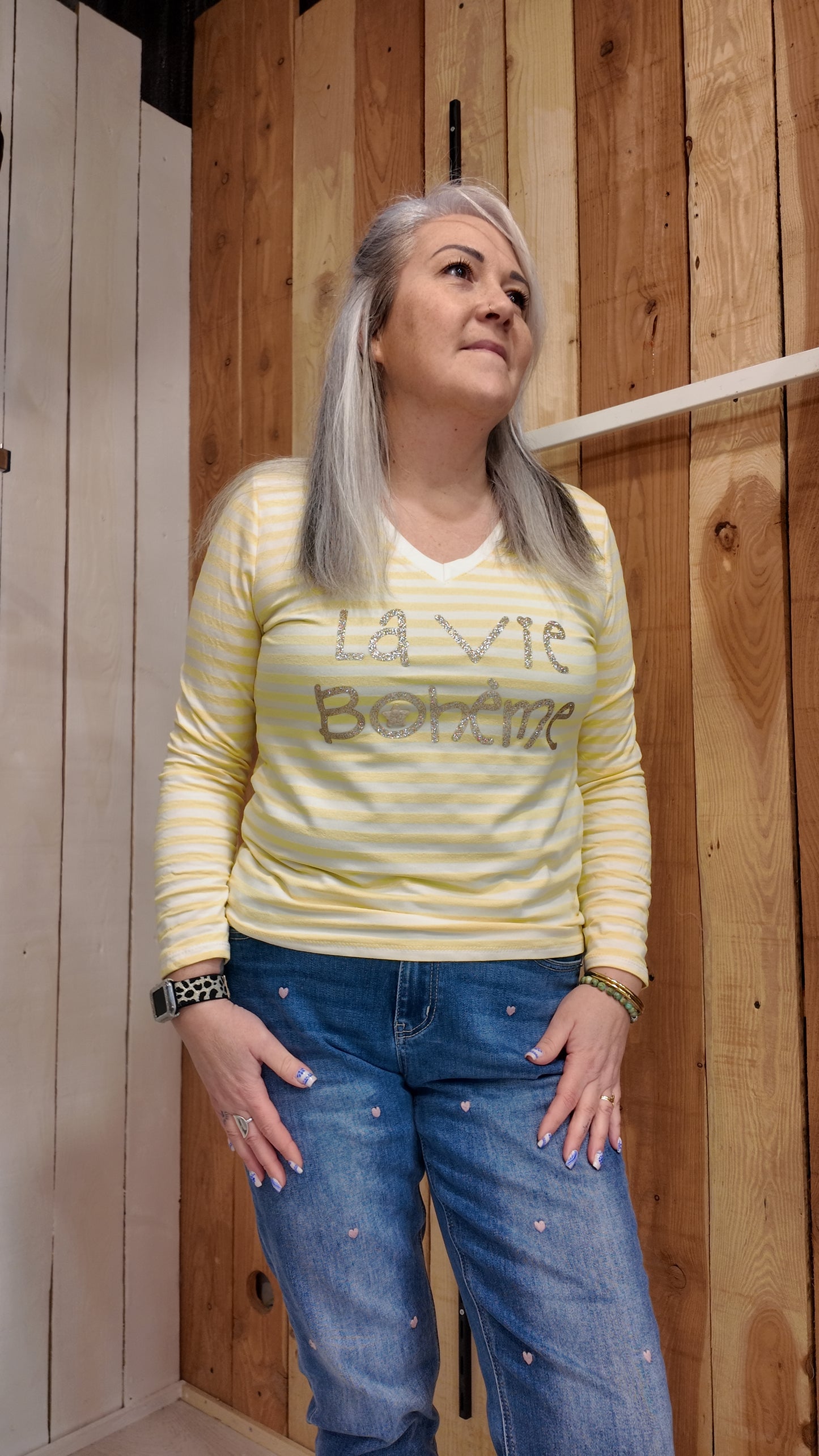 pull marinière femme message