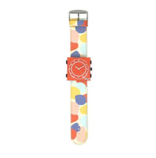 montre orange, montre, cadran plus bracelet, montre Tulle 