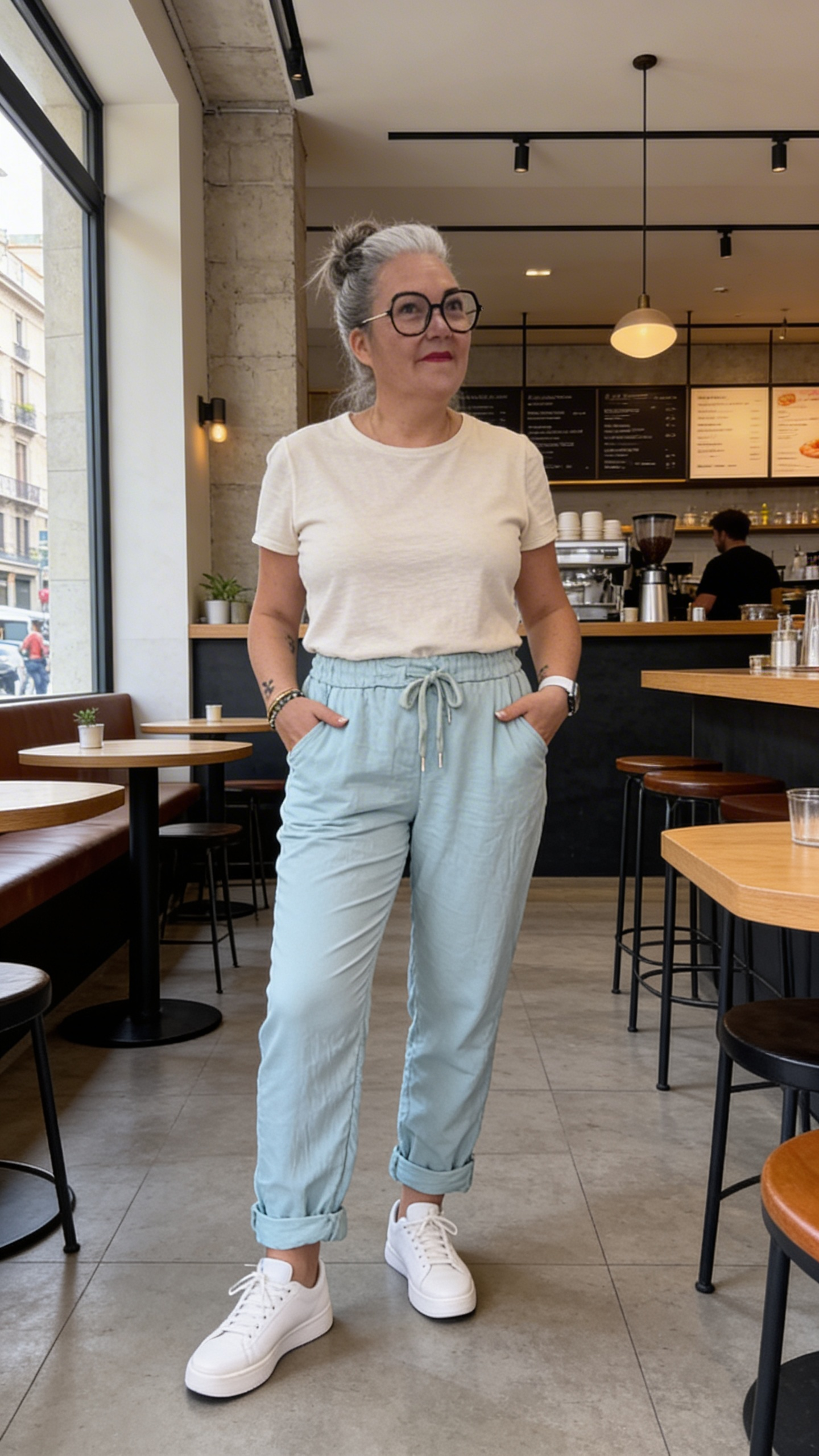 pantalon magique bleu ciel femme stretch confortable
	fluide taille élastique été femme
	confortable qui ne serre pas