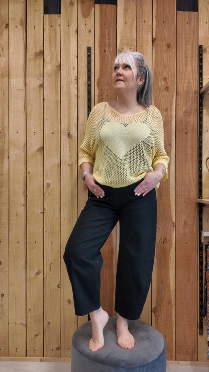 Pantalon barrel noir femme coupe large chic coton taille unique