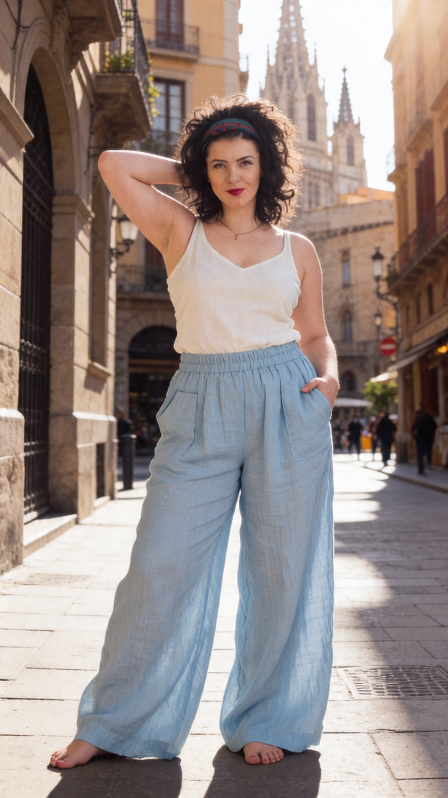 pantalon large femme confortable CURVY
