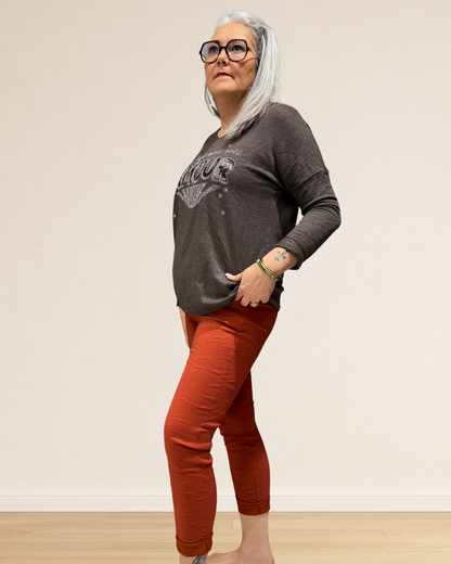 pantalon sans fermeture éclair 