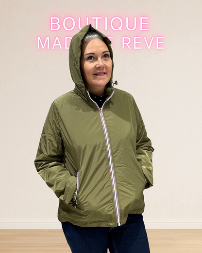 parka femme imperméable avec poches et capuche