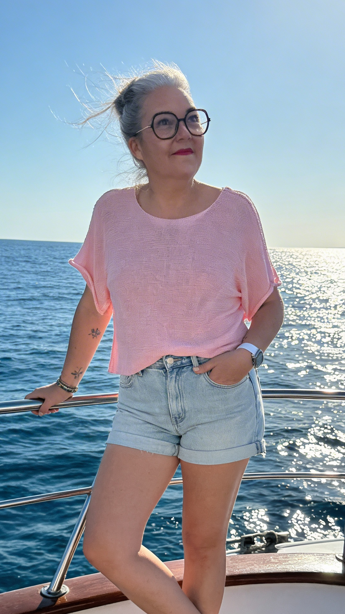 pull coton rose femme léger confortable été
 fluide rose pastel facile à porter
été femme doux et respirant