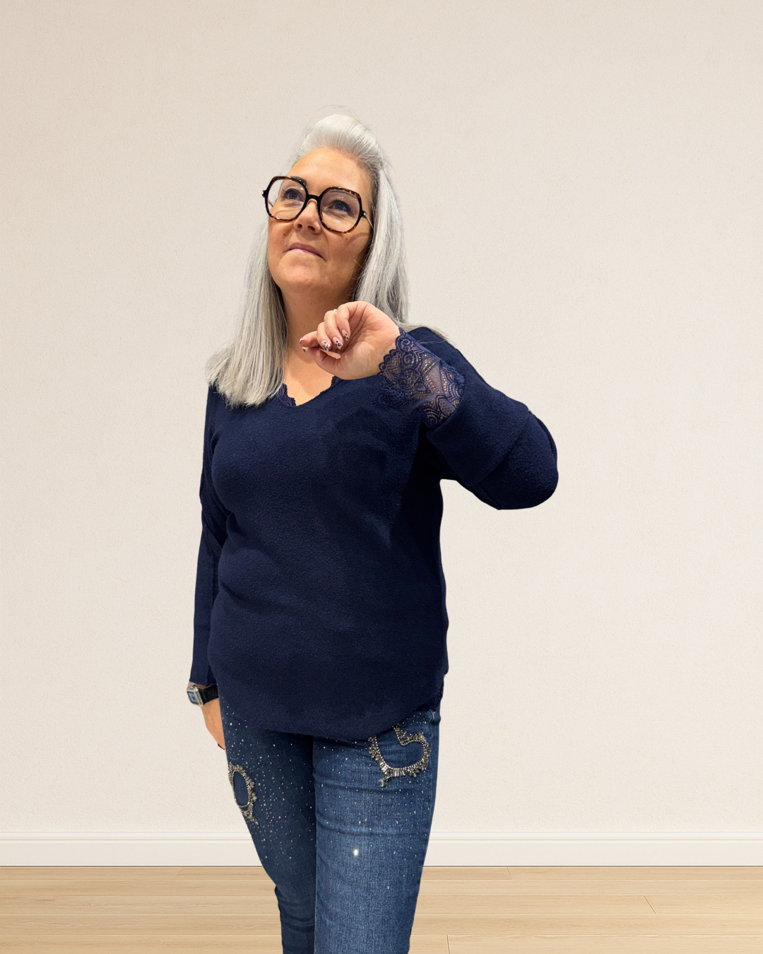 pull col v sans laine 