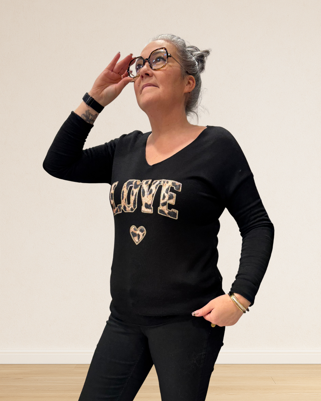 pull doux LOVE automne hiver