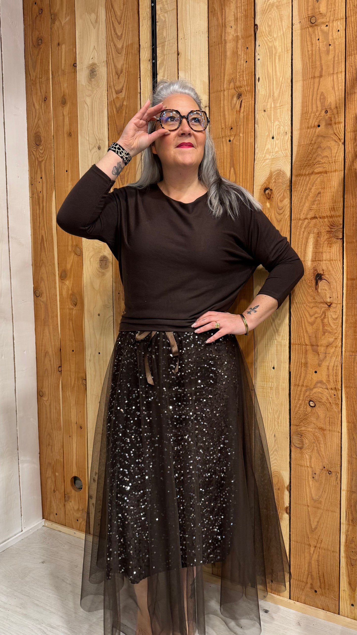 pull uni marron 