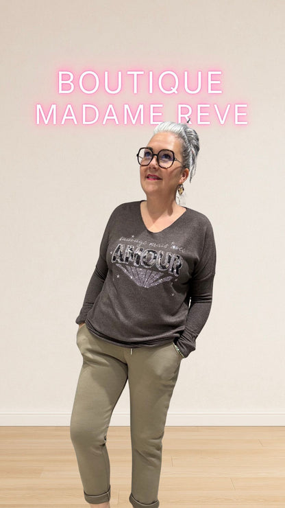 pull Sauvage mais avec amour femme taille unique