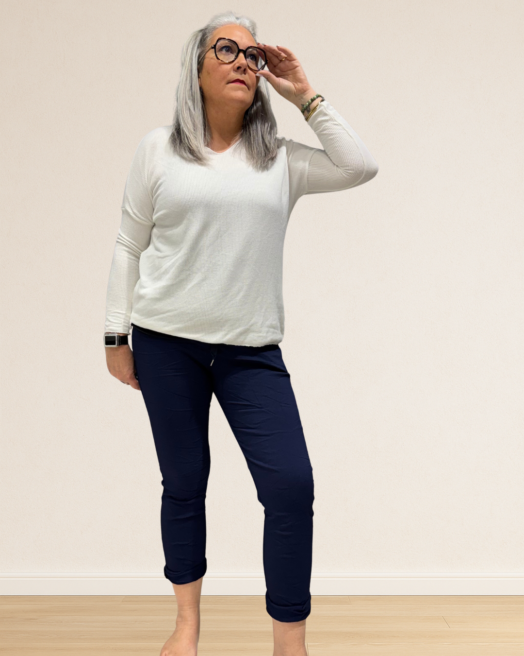 teeshirt chaud blanc manches longues 