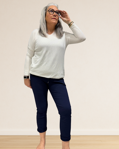 teeshirt chaud blanc manches longues 
