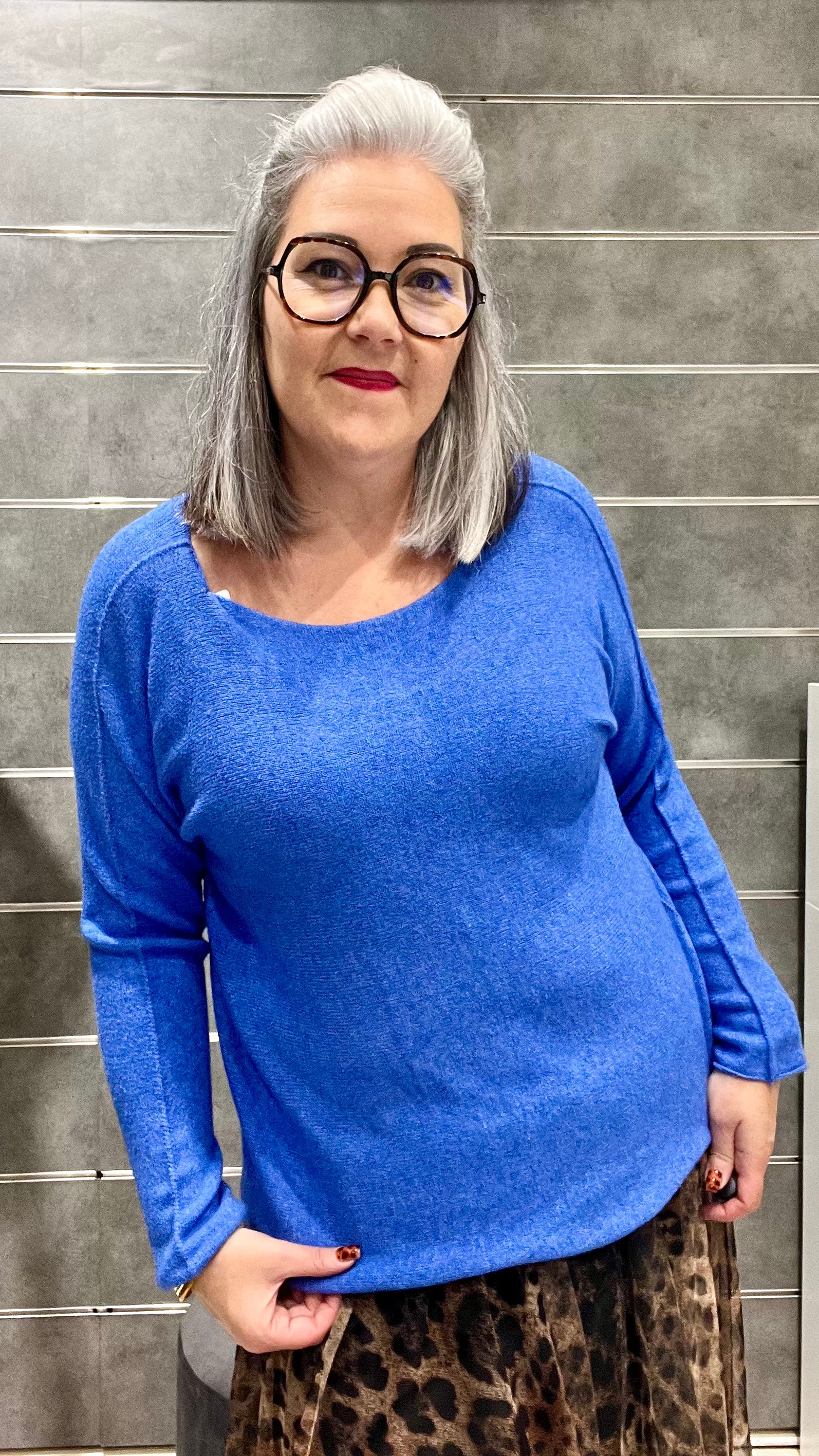 pull maille douce col rond 
