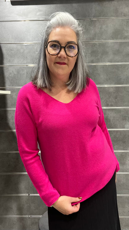 tricot col v elegant 