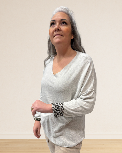 pull fin intérieur léopard femme
