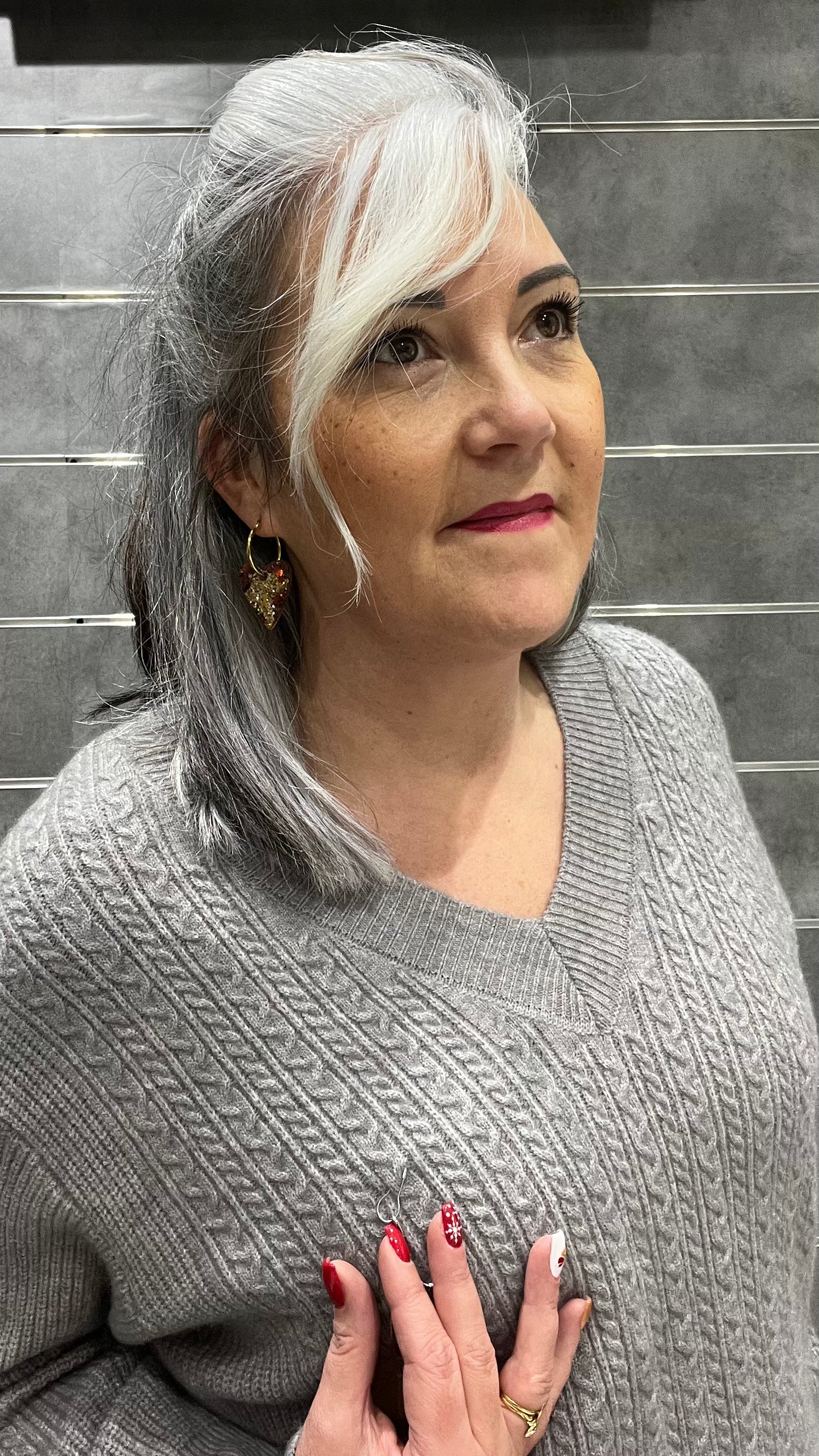 Pull maille irlandaise col V Taille unique jusqu'au 44 – Madame rêve