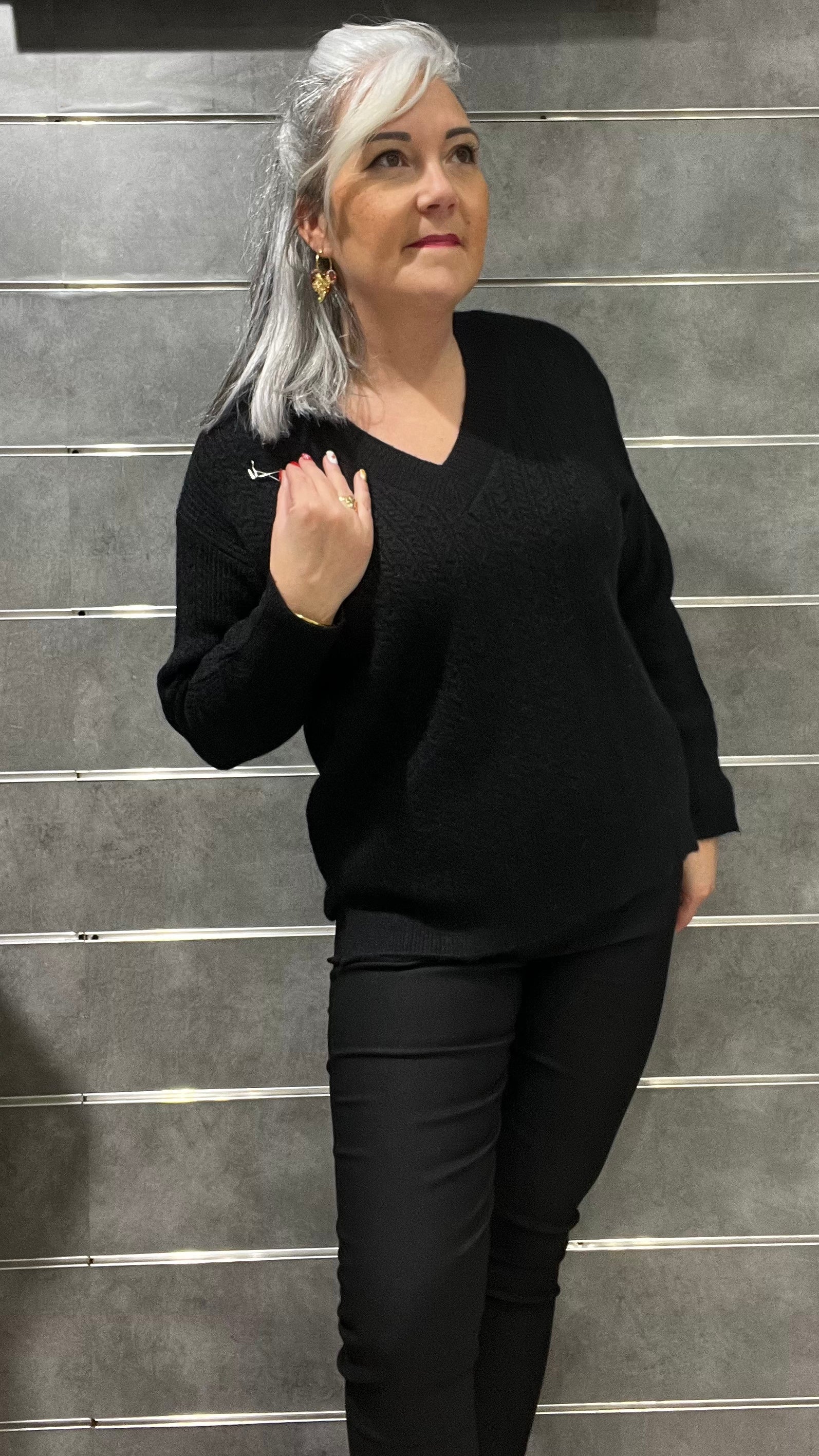 pull avec fente sur les cotés taille unique chaud 
