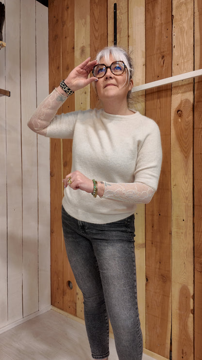 sous pull dentelle femme