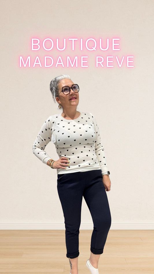 pull imprimé cœurs tendance