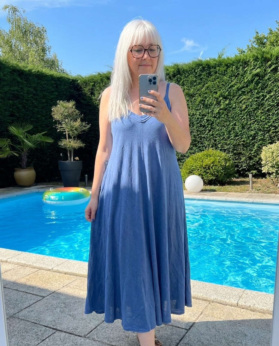 robe été légère, robe fluide, robe taille unique, 
