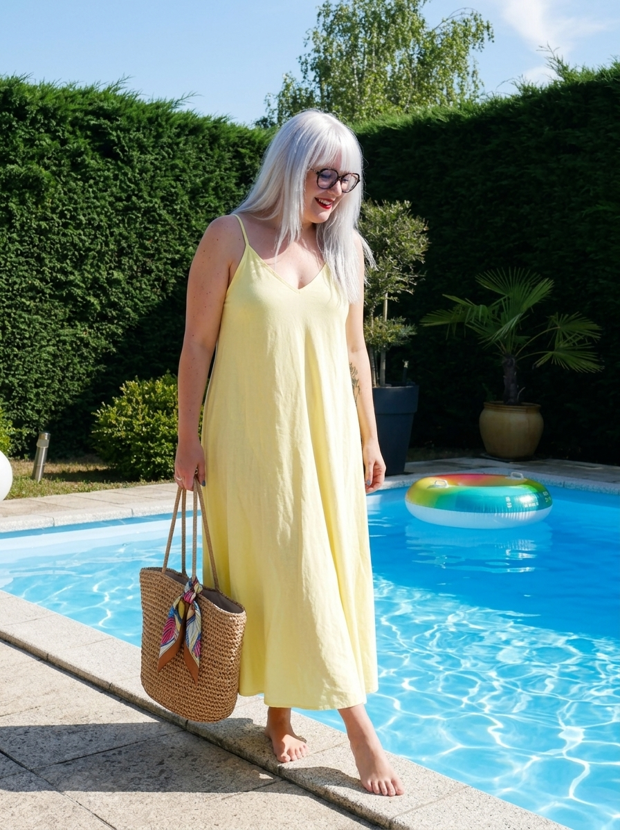 robe grande taille confortable, robe vacances