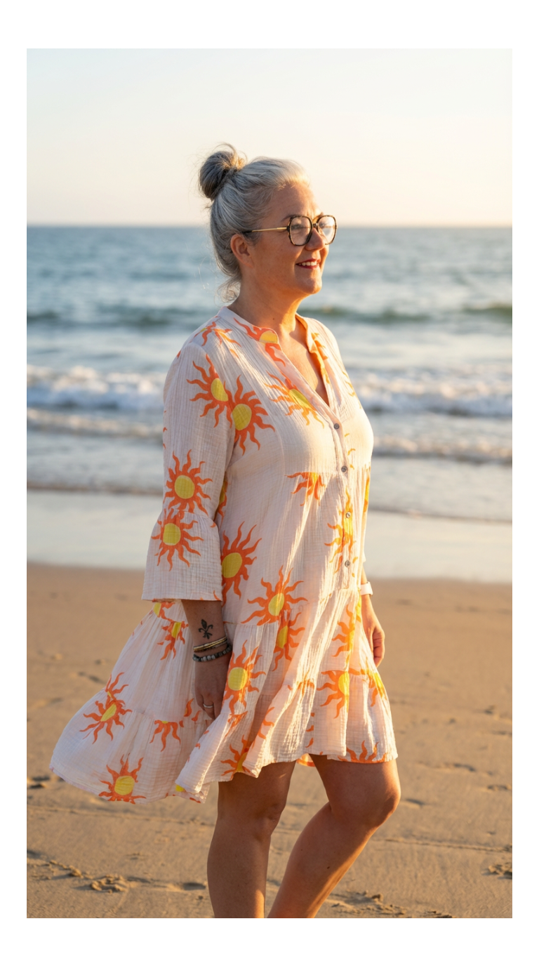robe soleil fluo orange