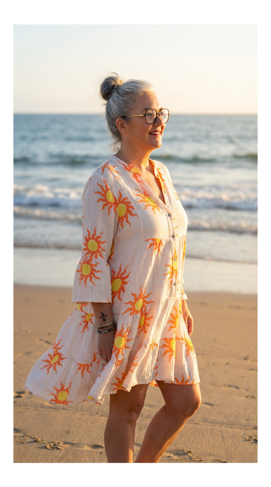 robe soleil fluo orange